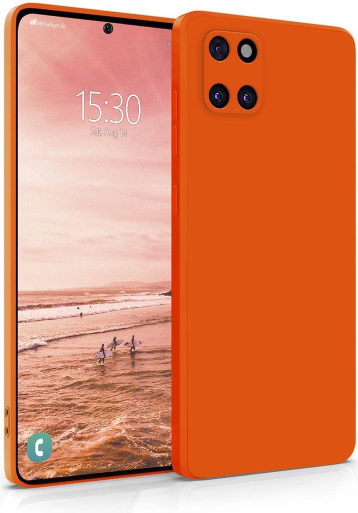 Hülle für Samsung Galaxy Note 10 Lite - Handyhülle mit Kameraschutz Cover aus Silikon in Orange