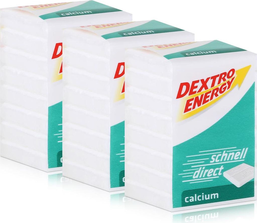 Dextro Energy Traubenzucker Calcium 46g (3er Pack)
