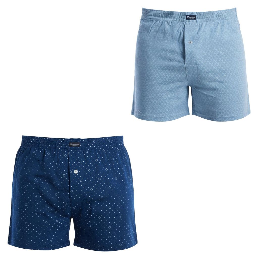 Abanderado 2er-Pack Essential Baumwolle Herren-Boxershorts mit elastischem Bund A0100