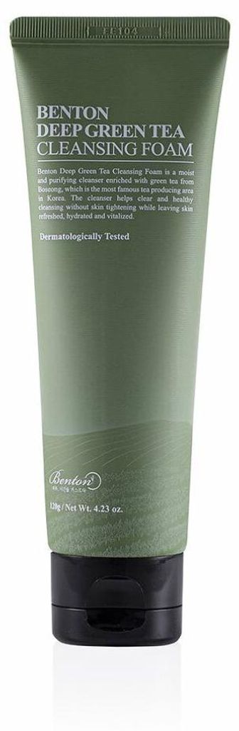 BENTON Deep Green Tea Cleansing Foam 120 g. Productafbeelding 