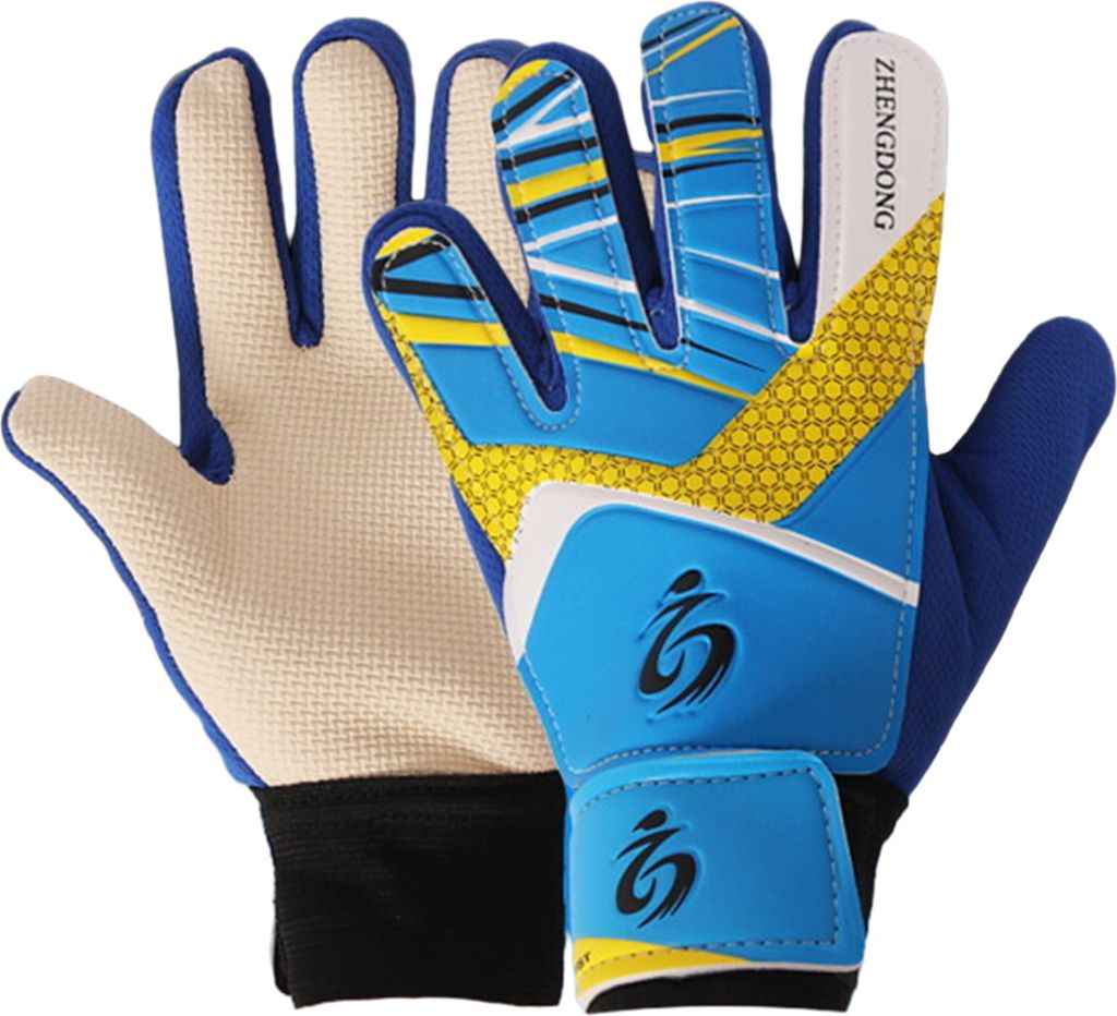 1 Paar Fußball-Torwarthandschuhe mit starken Griffflächen, atmungsaktiv, schlagfest, für Kinder, Fußballhandschuhe, Sportzubehör