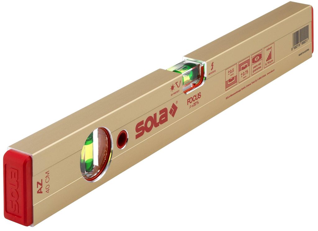 SOLA AZ 40 - Wasserwage 40 cm - patentierte SOLA-FOCUS Produktbild 