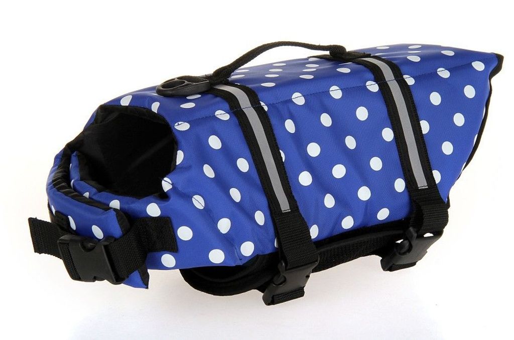 Reflektierende Schwimmweste für Hund DoT / Blau XS