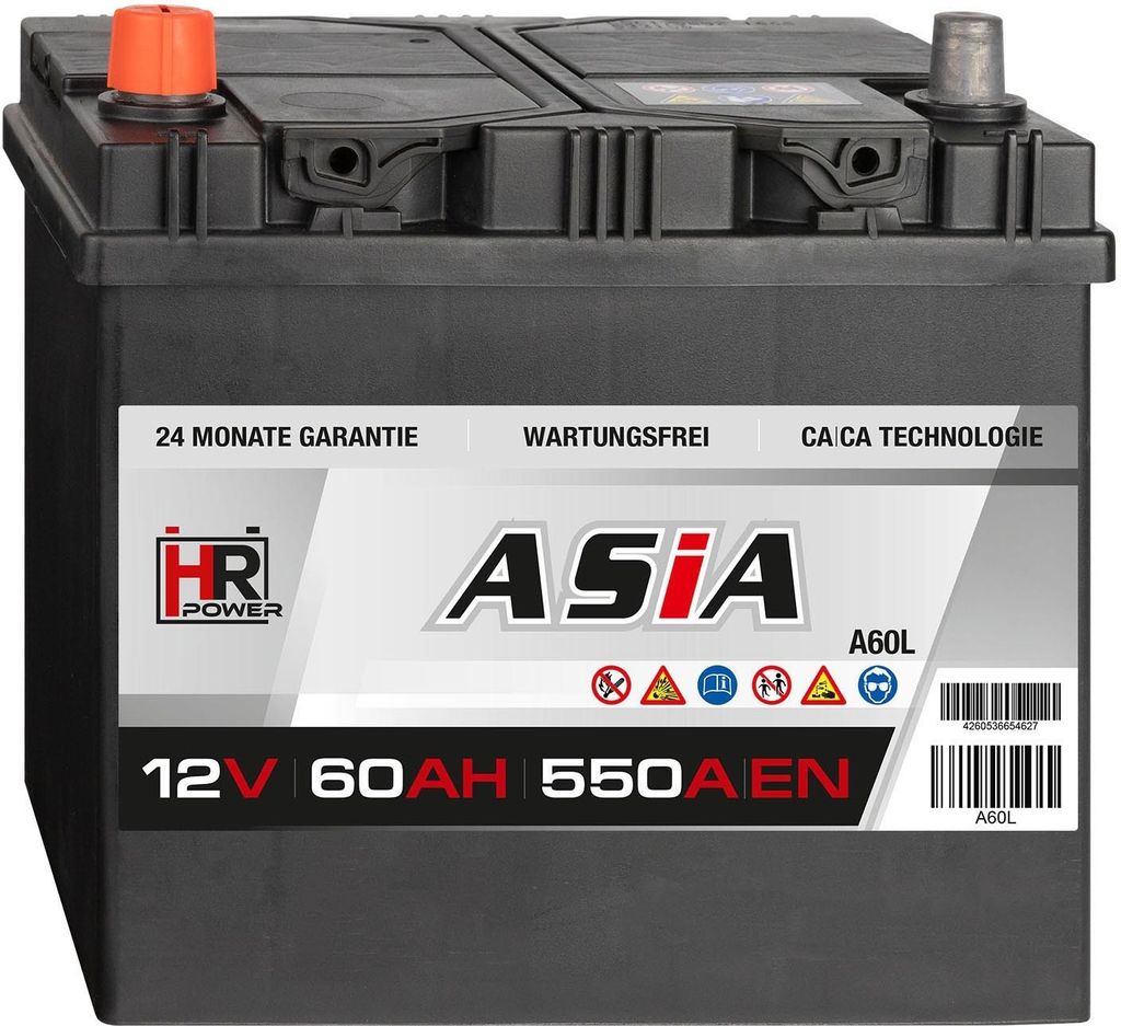 HR HiPower ASIA Autobatterie A60L 12V 60Ah Produktbild 