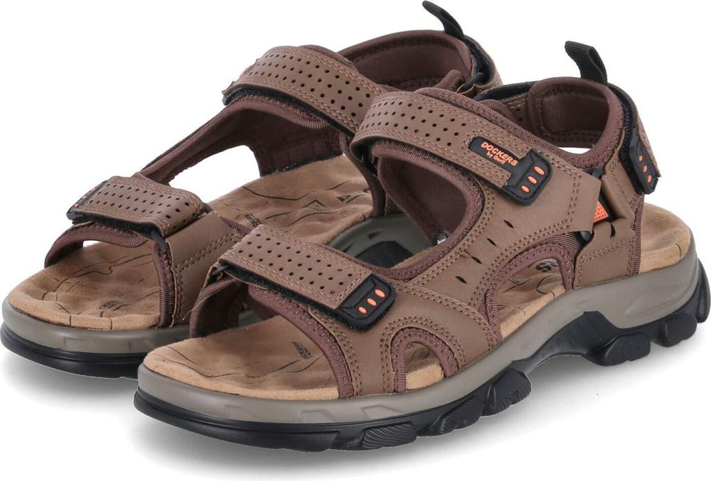 Dockers Herren Sandalen Braun Textil-Synthetik-Mix Größe: Produktbild 
