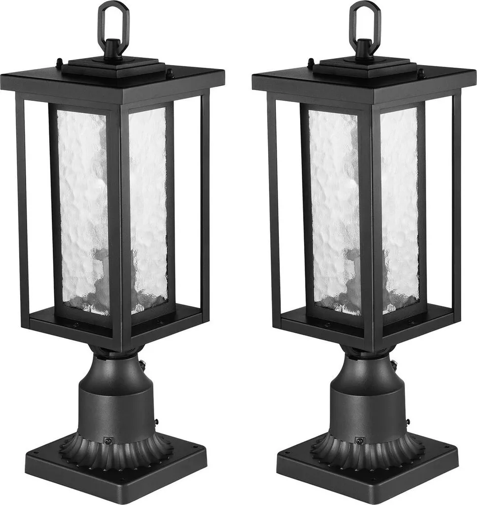 Éclairage de Pilier Extérieur Automatique 45cm pour Allée et Portail