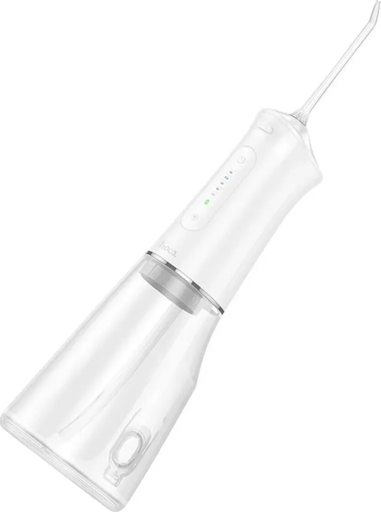 Éliminez la plaque : douche buccale 390ml IPX7 - Jet dentaire puissant blanc