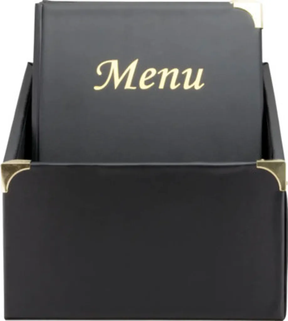 Protège-Menu A4 Noir Securit BASIC - Lot de 10 Chemises pour Restaurant