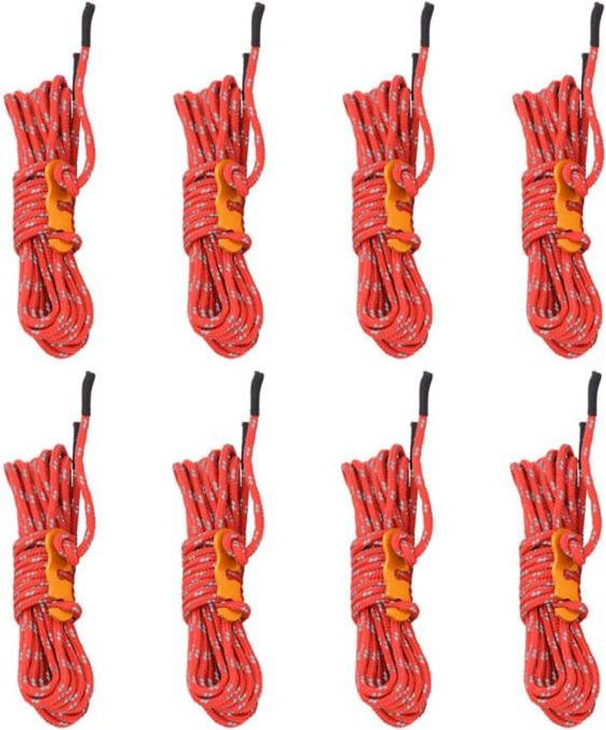 Abspannseile mit reflektierenden Schlüsseln, 8 Stück, 4 m, 4 mm, Abspannseil, reflektierendes Abspannseil, 4008134