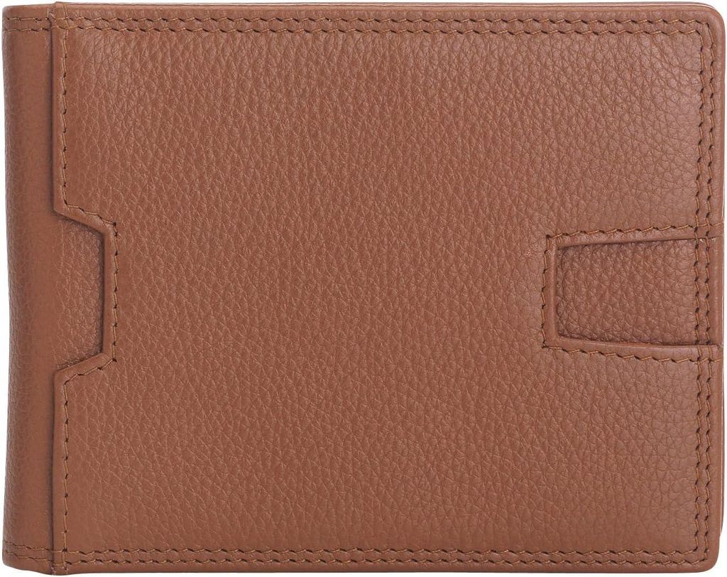 Geldbörse mit Geldklammer aus Echtleder, RFID Schutz, kompaktes Portemonnaie mit Münzfach, Kartenfächern, handgefertigt, 12x9 cm, schlank & modern