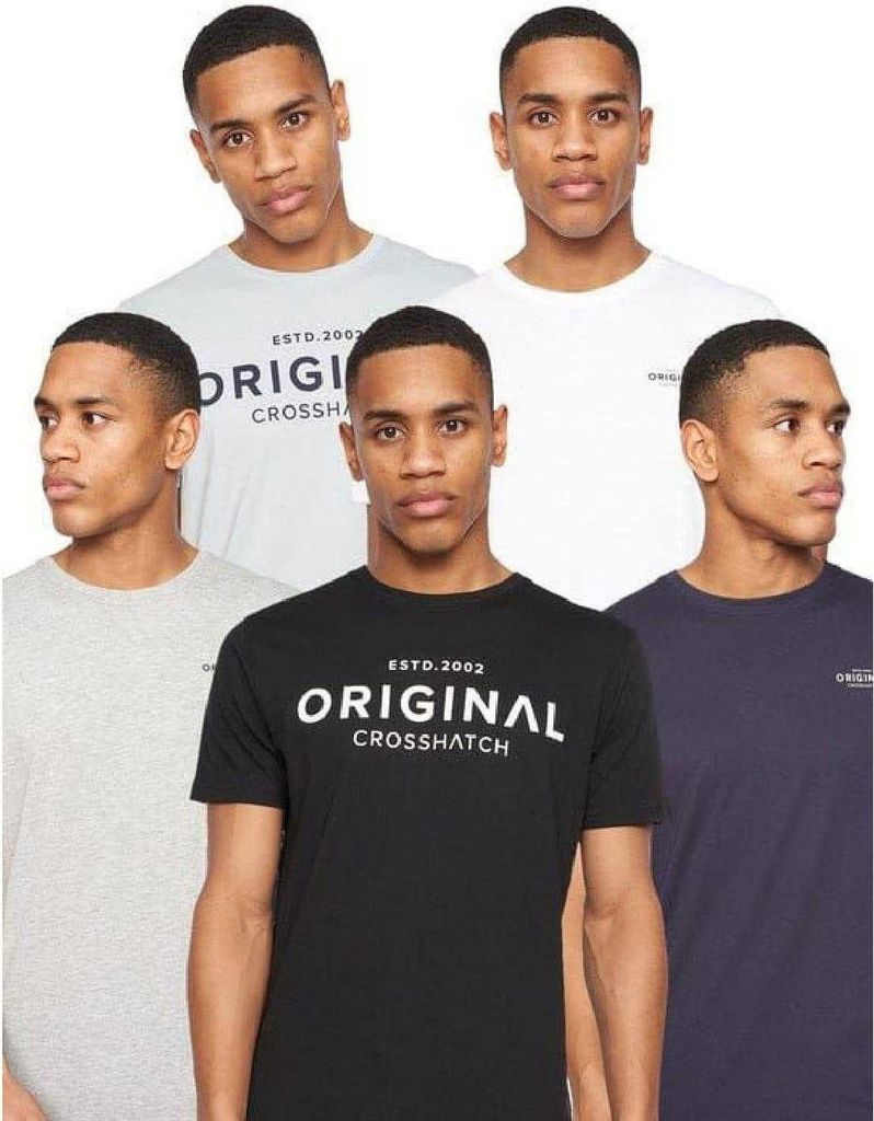 Crosshatch - "Wester" T-Shirt für Herren (5er-Pack) GT9918 (M) (Bunt)