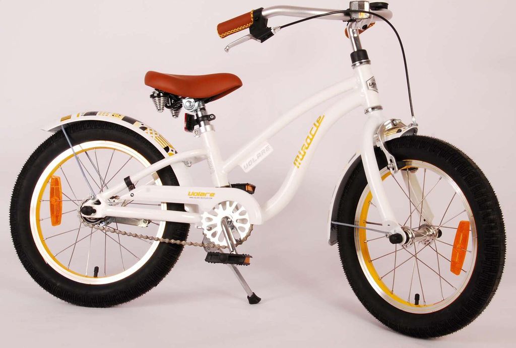 TPFSports Miracle Cruiser Kinderfahrrad - Mädchen - 16 Zoll - Rücktritt + Handbremse - Weiß