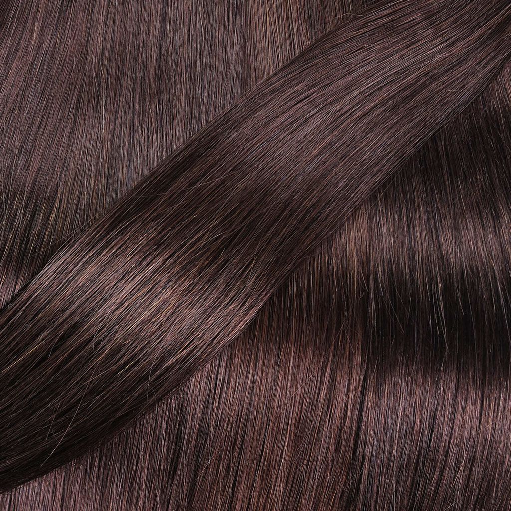 Hair2heart Tape Extensions Echthaar Gewellt – 30 Tapes à 2,5 G, 50 Cm Länge, Farbe 2/0 Schwarz