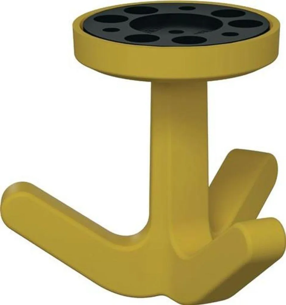 Gancio Triplo HEWI Serie 477 Giallo | Design Iconico per Ospitalità