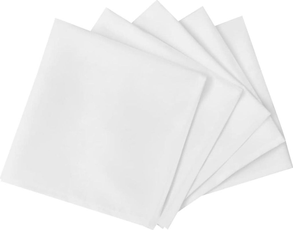 vidaXL 100 jedálenských obrúskov bielych 50 x 50 cm Obrázok produktu 