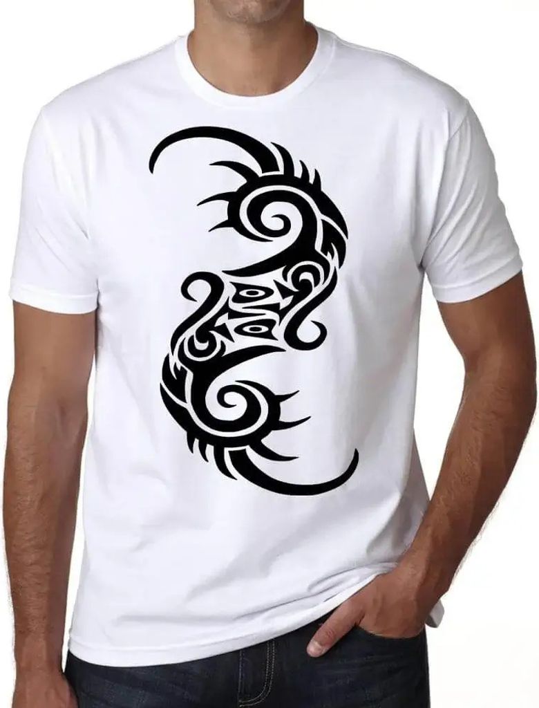Herren Grafik T-Shirt Stammestätowierung – Tribal Tattoo – Öko-Verantwortlich Vintage Jahrgang Kurzarm Lustige Druck Geburtstag Geschenk Mann