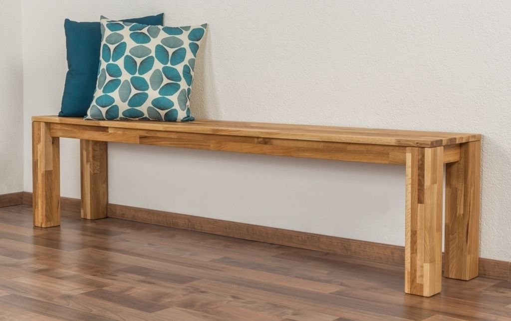 Bank Wooden Nature 132 Eiche massiv - 180 x 33 cm (L x B)