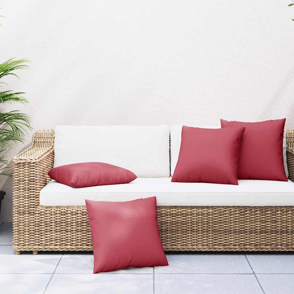 Maison Exclusive - Sofakissen 4 Stk. Weinrot 60x60 cm Stoff