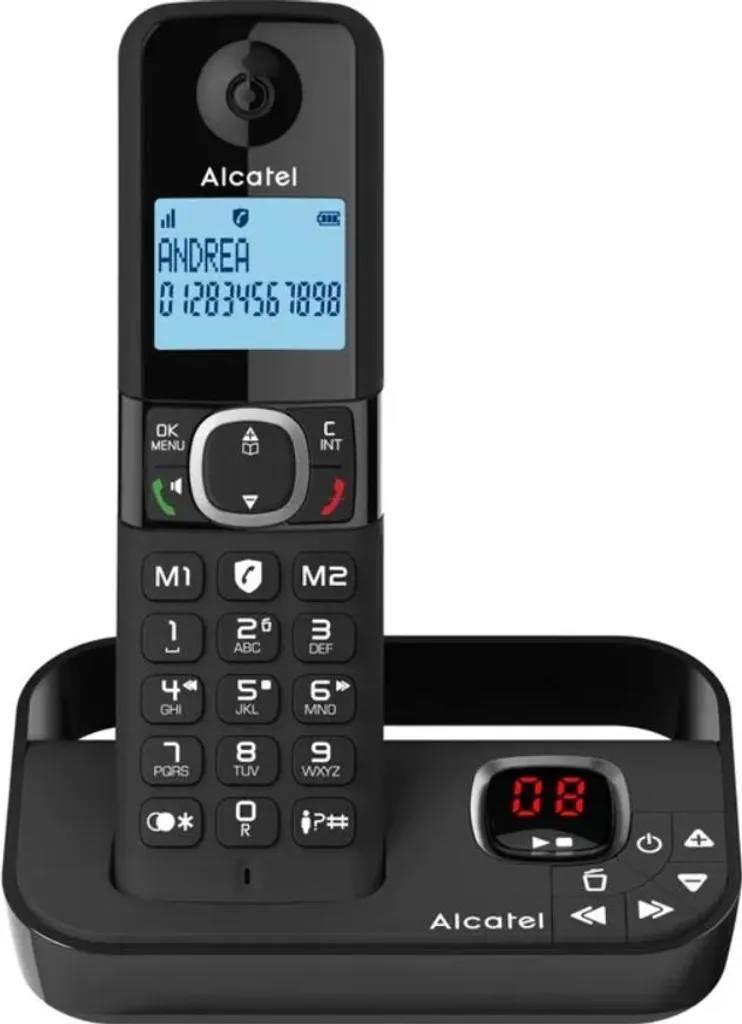 Alcatel F860 Telefono DECT Identificatore di chiamata Nero