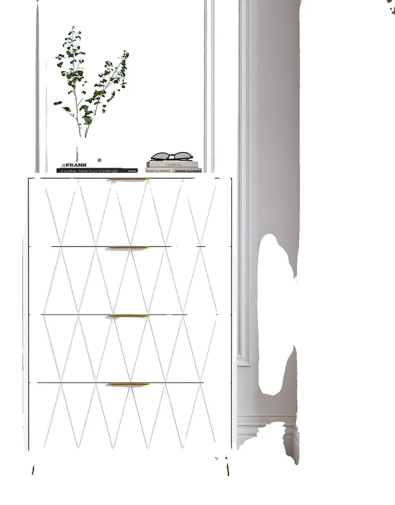 Désencombrez votre chambre avec la commode 4 tiroirs blanche design chic