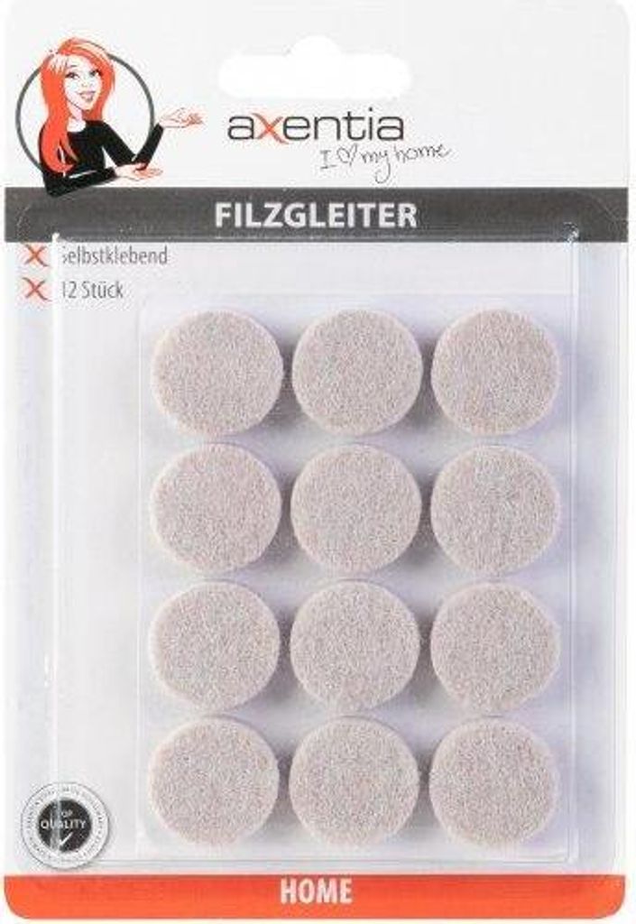 Filzgleiter, rund, Ø ca. 2 cm, 12 Stück Produktbild 