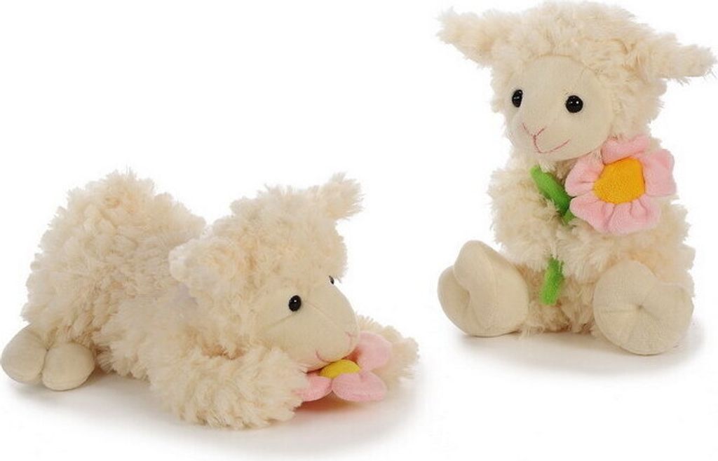 1 Plüschtier Schaf 25 cm, Stofftiere Kuscheltiere Bauernhoftiere Schafe Schäfchen Lamm