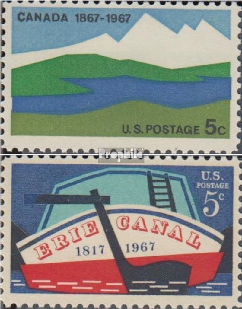 Briefmarken USA 1967 Mi 921,923 (kompl.Ausg.) postfrisch Dominion of Canada