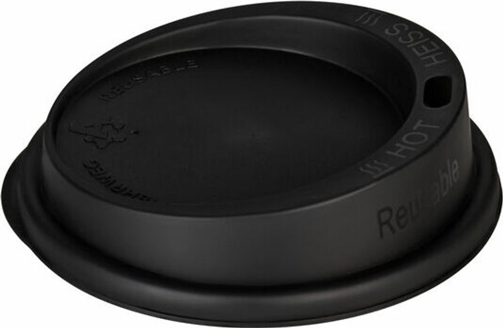 50x Domdeckel Trinkdeckel für Mehrweg-Kaffeebecher Coffee to go Ø 80mm schwarz