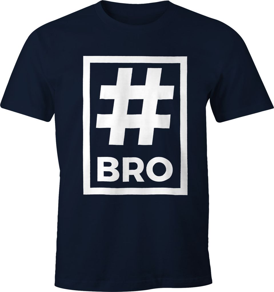 Herren T-Shirt Bro Brother Hashtag Moonworks L