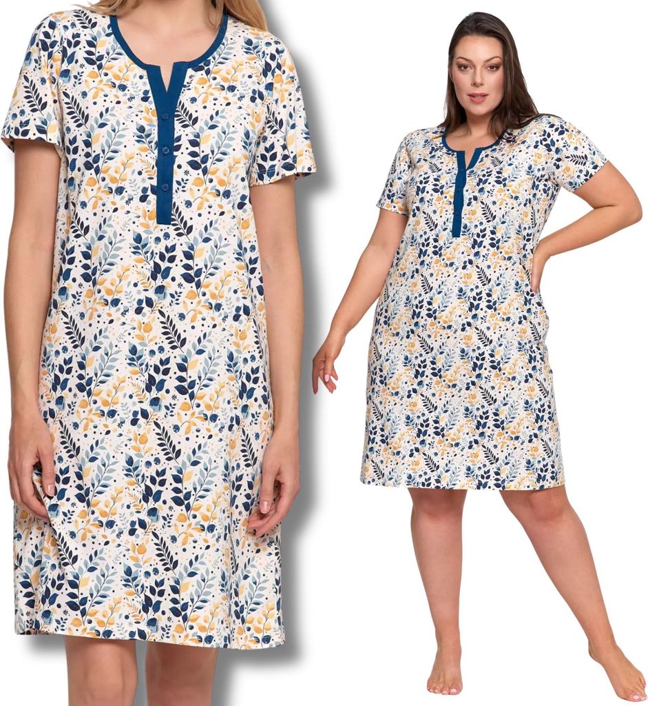 Charmante Floral Nachthemd Kurze Ärmel Pyjamas Damen Moraj Produktbild 