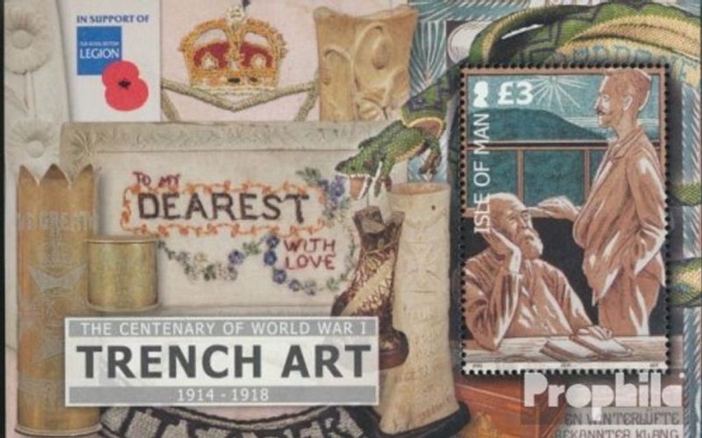 Briefmarken GB - Isle of Man 2014 Mi Block92 (kompl.Ausg.) postfrisch Ausbruch des Ersten Weltkrieges