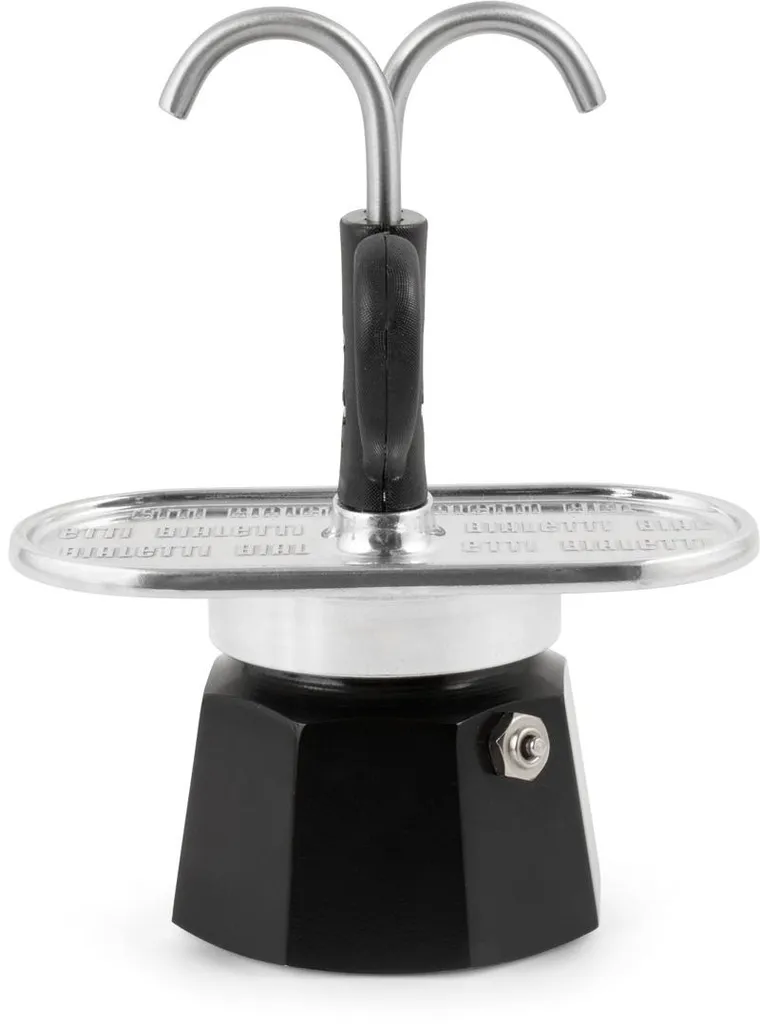 Cafetière Moka Bialetti Mini Express 2 Tasses - Aluminium Noir 115mm