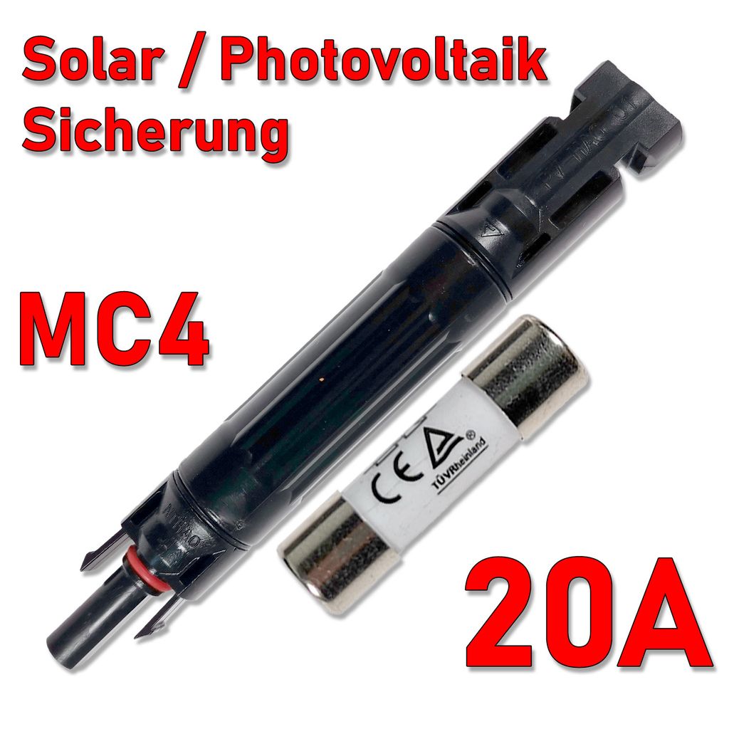 Solarsicherung | SOLCON4 Photovoltaik Steckverbinder | 20A