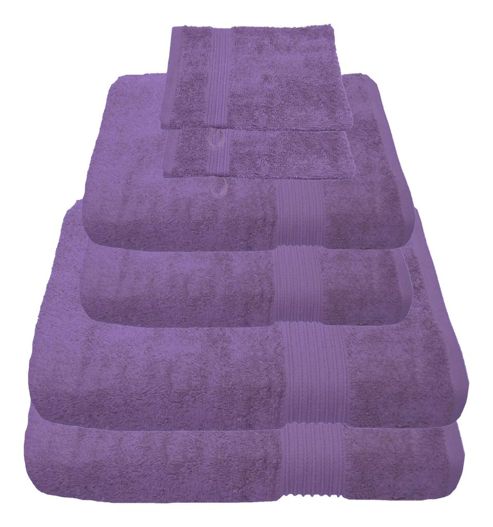 Julie Julsen Handtuch Set Lavendel,Set:6 tlg. 2 Bade- 2 Handtücher + gratis 2 Waschhand..