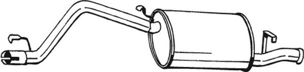 Bosal Endschalldämpfer Fiat PANDA (141A_) 1000 i.e. KAT 10.1987 - 08.1998