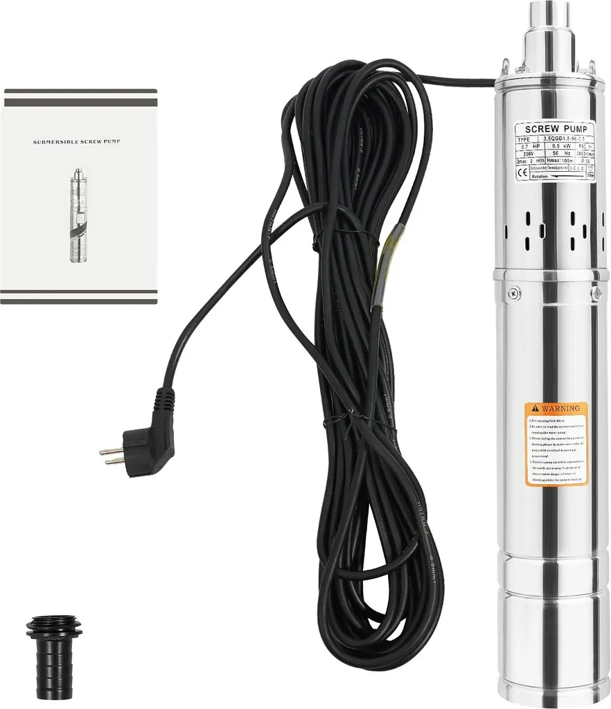Pompe de puits immergée 220-240V haute efficacité en acier inoxydable