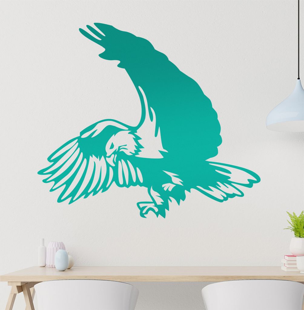Adler Wandtattoo in 6 Größen - Wandaufkleber Wall Sticker - Dekoration, Küche, Wohnzimmer, Schlafzimmer, Badezimmer