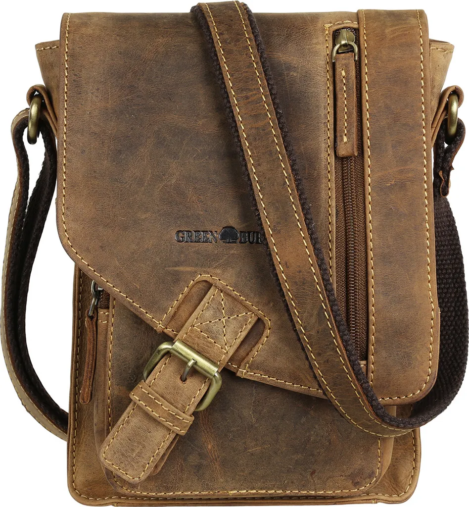Sac sacoche croisée en cuir vintage pour homme Greenburry série 1712