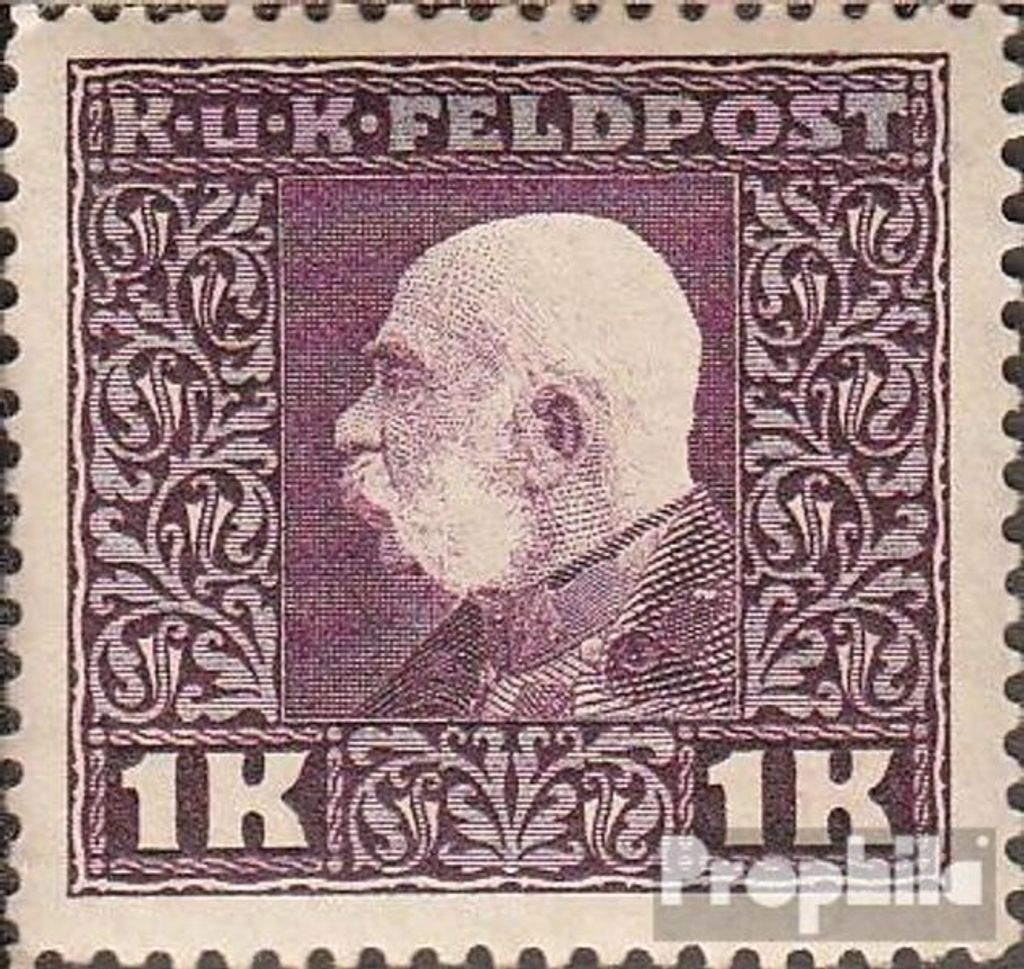 Briefmarken Österr.-Ungar. Feldpost 1915 Mi 43 gestempelt Karl I.