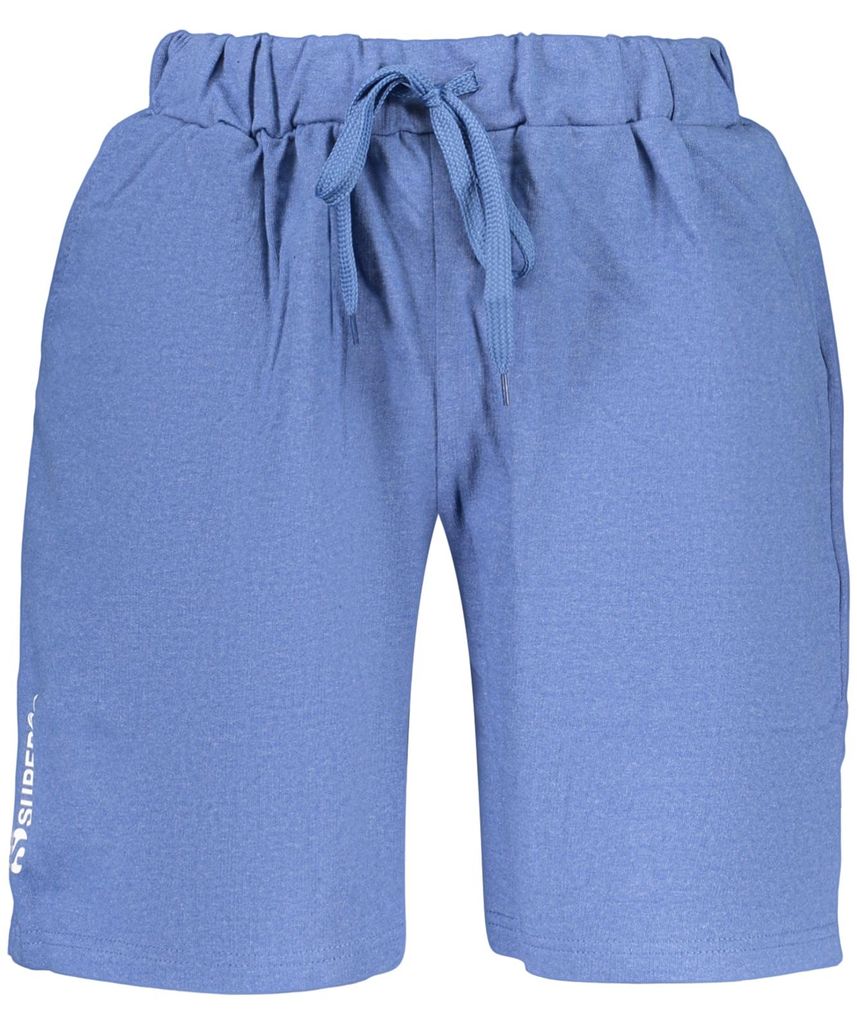 Kurze blaue Herren-Jogginghose mit Kordelzug und Taschen
