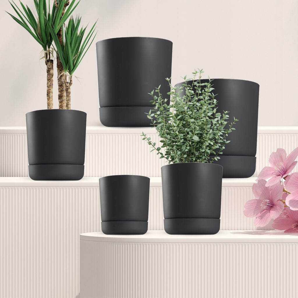 Formplastic Cache-Pot Rond À Vagues Slim Effet 3D Blanc H : 18,9 Cm D
