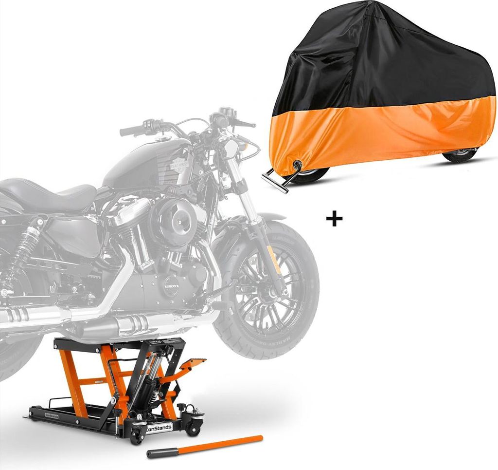 Hebebühne LO + Abdeckplane XXL für Yamaha XVS 1100 / 650 Drag Star