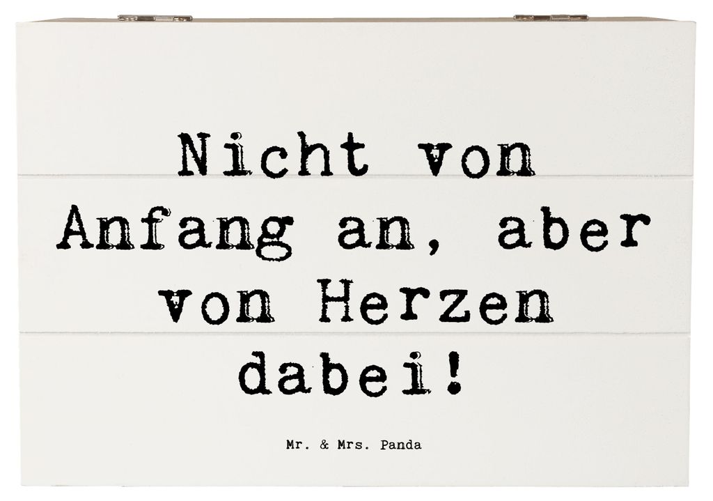Mr. & Mrs. Panda Schatulle Spruch Adoptivkind von Herzen 22 x 15 cm - Weiß - Geschenk, Truhe, Familie, Holzkiste, holz, Aufbewahrungsbox aus, einz...
