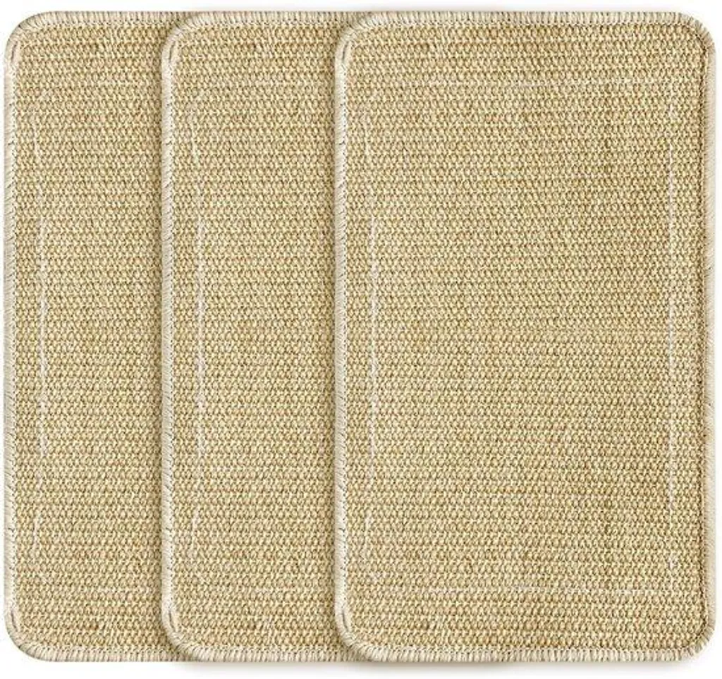 Tapis griffoir en sisal robuste pour chat - Pack de 3 pièces 50x25cm