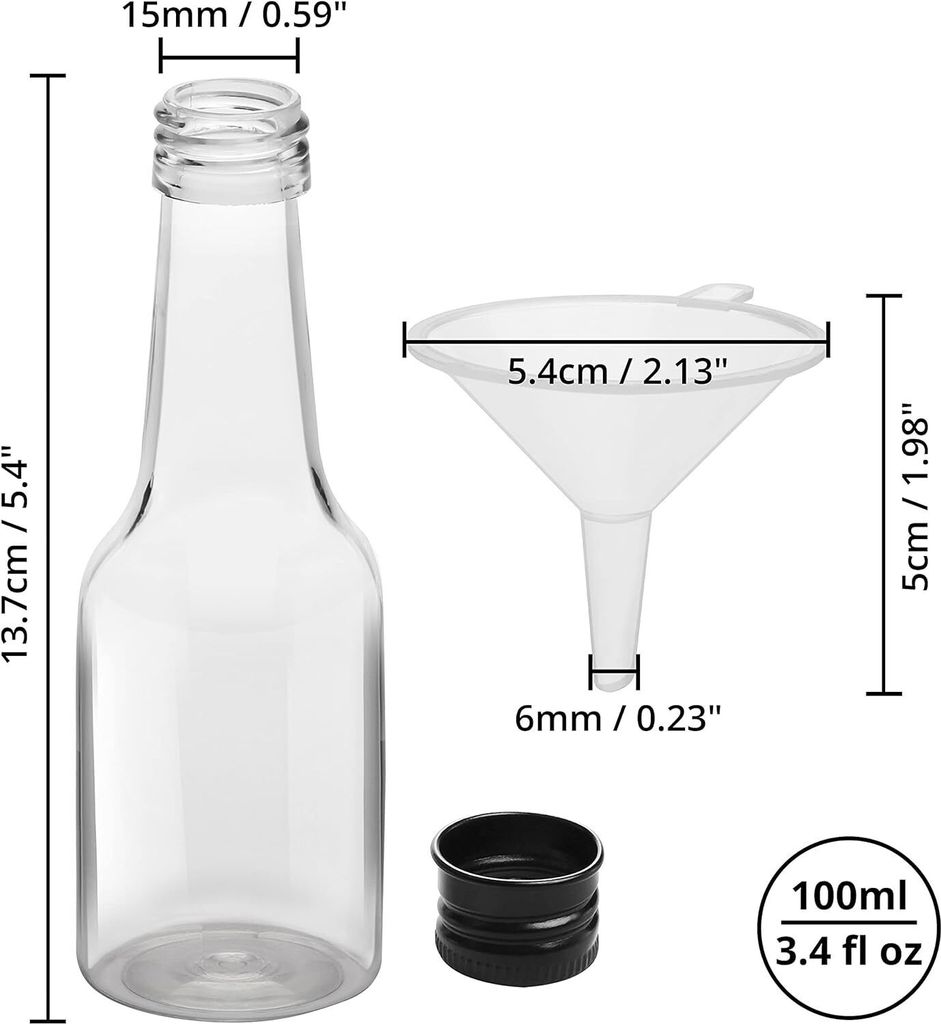 Belle Vous Kleine Schnapsflaschen (48er Pack) - 100ml - Produktbild 9