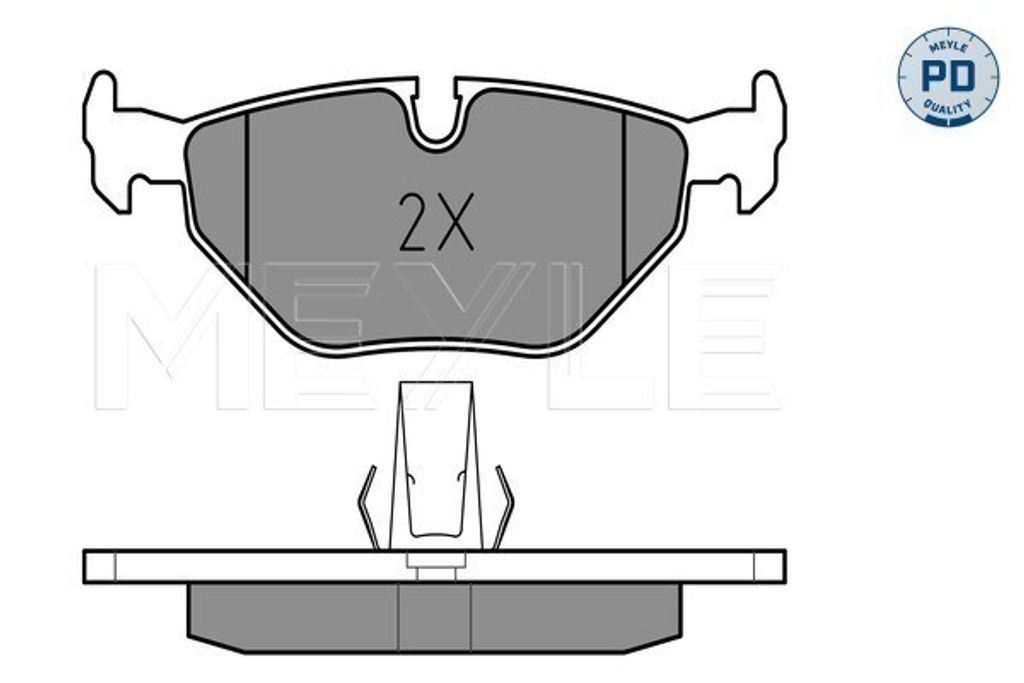 MEYLE 025 216 9117/PD Bremsbeläge Hinten für BMW 5 Limousine (E39) 5 Touring (E39)