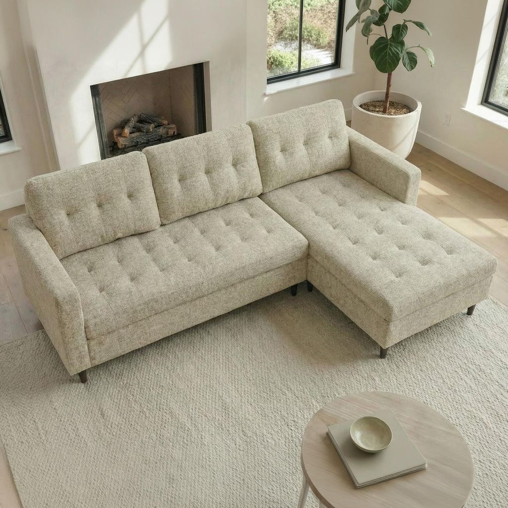 riess-ambiente Ecksofa STOCKHOLM 220cm beige Produktbild 