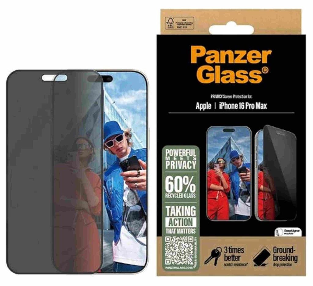 PanzerGlass ® 2-Way Privacy Displayschutz iPhone 16 Pro Max Produktbild 