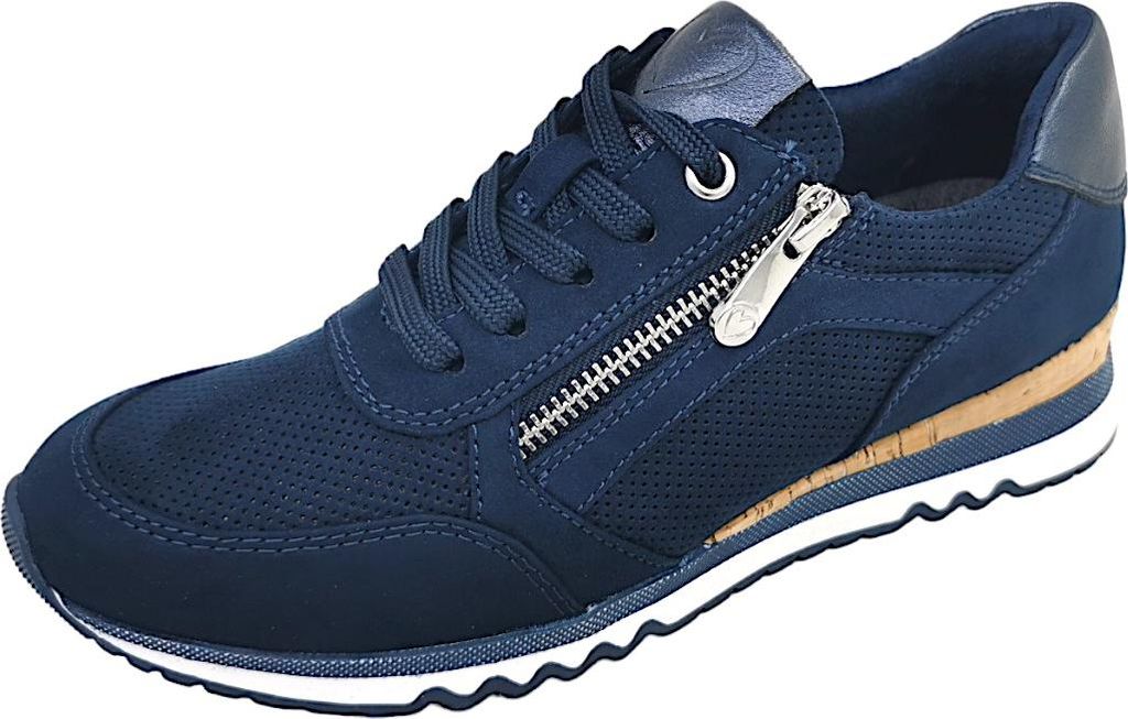 MARCO TOZZI Sneaker da Donna Piatte con Chiusura Lampo, Suola Chunky, Gold Comb, 37 EU