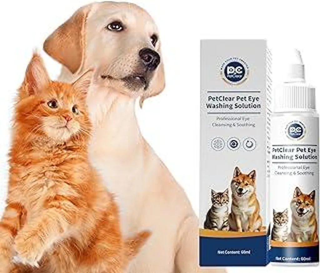 Detergente per gli occhi degli animali domestici | Rimuove le macchie di lacrime | Flacone jumbo da 60 ml